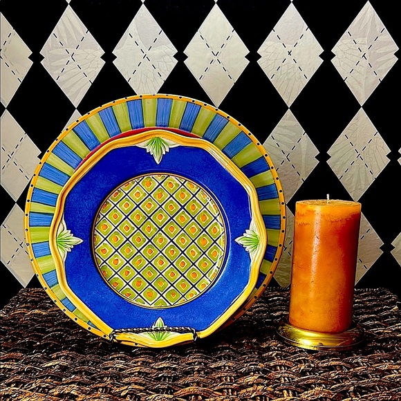 Vintage Other - Storybook Design Plate Pair: 12” Chop & 9” Luncheon Villa della Luna Pfaltzgraff